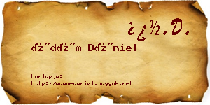 Ádám Dániel névjegykártya
